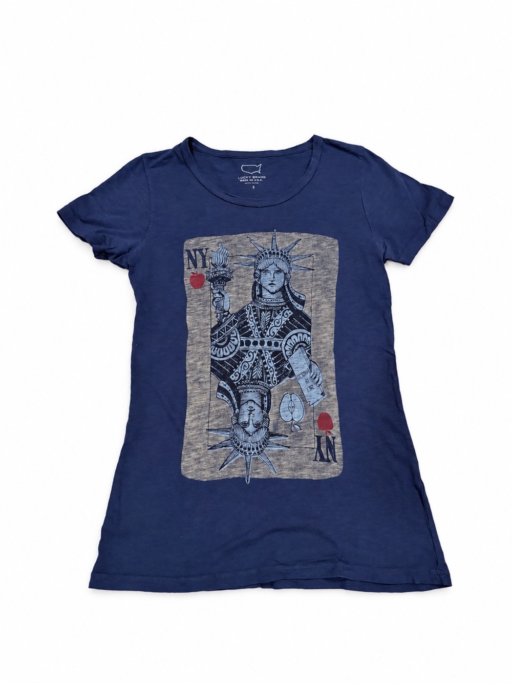 Lucky Brand Navy Statue of Liberty Graphic Tee - Women